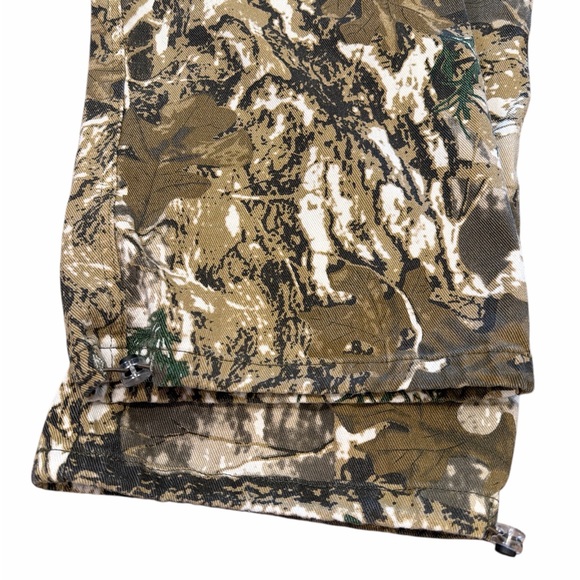 Camo Cargo Pants Size Large Brown Camouflage Wide Leg Pull On Style Relaxed Fit - Picture 10 of 15